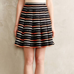 Anthropologie Paris Ribbon Swing Skirt